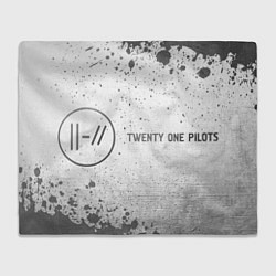 Плед флисовый Twenty One Pilots - white gradient по-горизонтали, цвет: 3D-велсофт
