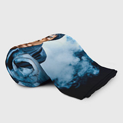 Плед флисовый Брюс Ли в дыму, цвет: 3D-велсофт — фото 2