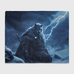 Плед флисовый Волк повелитель молний, цвет: 3D-велсофт