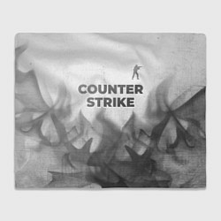 Плед флисовый Counter Strike - white gradient посередине, цвет: 3D-велсофт