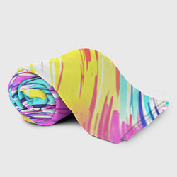 Плед флисовый Брызги краски на белом фоне, цвет: 3D-велсофт — фото 2