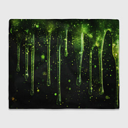 Плед флисовый Зеленая объемная слизь, цвет: 3D-велсофт