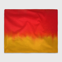 Плед флисовый Абстракция с красным и желтым, цвет: 3D-велсофт