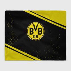Плед флисовый Borussia полосы, цвет: 3D-велсофт