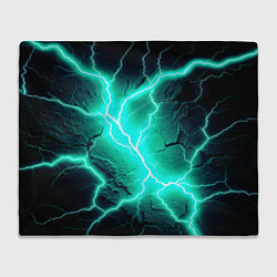 Плед флисовый Color light blue black, цвет: 3D-велсофт