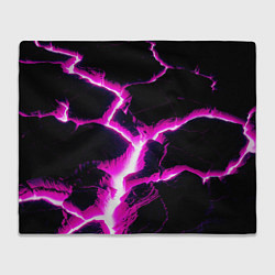 Плед флисовый Color pink black, цвет: 3D-велсофт