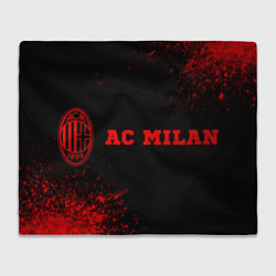Плед флисовый AC Milan - red gradient по-горизонтали, цвет: 3D-велсофт