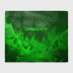 Плед флисовый Jaguar - green gradient посередине, цвет: 3D-велсофт