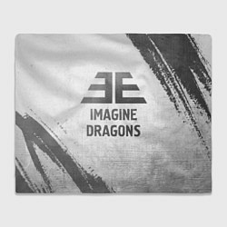 Плед флисовый Imagine Dragons - white gradient, цвет: 3D-велсофт