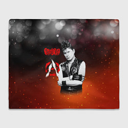 Плед флисовый Сектор газа и знак анархии, цвет: 3D-велсофт