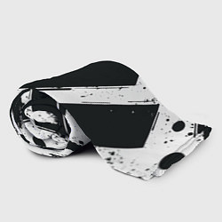 Плед флисовый Color black white, цвет: 3D-велсофт — фото 2