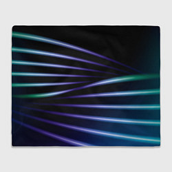 Плед флисовый Color black blue, цвет: 3D-велсофт