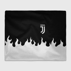 Плед флисовый Ювентус белый огонь, цвет: 3D-велсофт