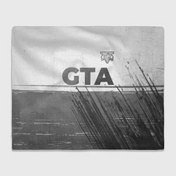Плед флисовый GTA - white gradient посередине, цвет: 3D-велсофт