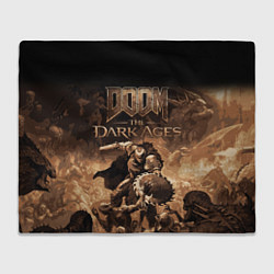Плед флисовый Doom the dark ages, цвет: 3D-велсофт