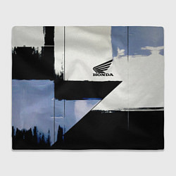 Плед флисовый Honda логотип, цвет: 3D-велсофт