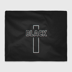 Плед флисовый Black - cross, цвет: 3D-велсофт
