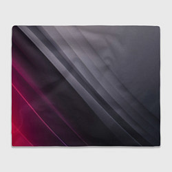 Плед флисовый Color black grey, цвет: 3D-велсофт