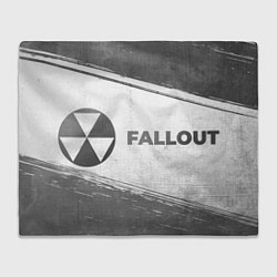 Плед флисовый Fallout - white gradient по-горизонтали, цвет: 3D-велсофт