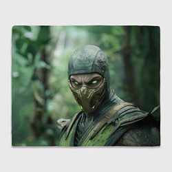 Плед флисовый Рептилия в классической маске, цвет: 3D-велсофт