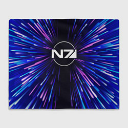 Плед флисовый Mass Effect neon energy, цвет: 3D-велсофт