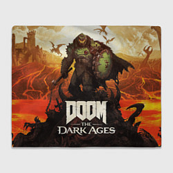 Плед флисовый Doom the dark ages, цвет: 3D-велсофт
