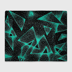 Плед флисовый The triangle is light blue, цвет: 3D-велсофт