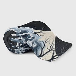 Плед флисовый Японские волны и луна, цвет: 3D-велсофт — фото 2