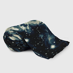 Плед флисовый Космический абстрактный чёрно-синий, цвет: 3D-велсофт — фото 2