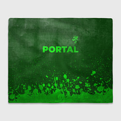 Плед флисовый Portal - green gradient посередине, цвет: 3D-велсофт