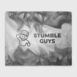 Плед флисовый Stumble Guys - white gradient по-горизонтали, цвет: 3D-велсофт