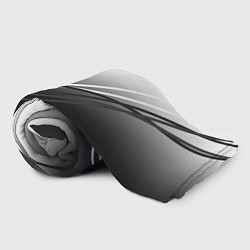 Плед флисовый Градиент с полосами из белого в тёмный, цвет: 3D-велсофт — фото 2