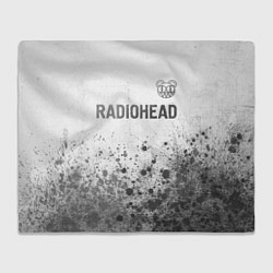 Плед флисовый Radiohead - white gradient посередине, цвет: 3D-велсофт