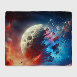 Плед флисовый Разрыв космического тела - нейроарт, цвет: 3D-велсофт