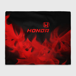 Плед флисовый Honda - red gradient посередине, цвет: 3D-велсофт