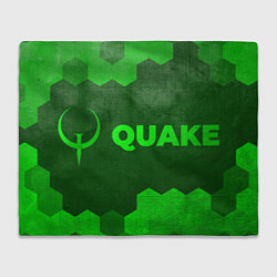 Плед флисовый Quake - green gradient по-горизонтали, цвет: 3D-велсофт