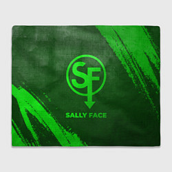 Плед флисовый Sally Face - green gradient, цвет: 3D-велсофт