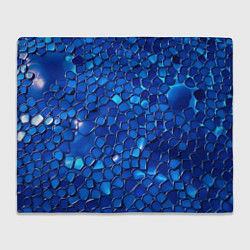 Плед флисовый Блестящие синие отражения, цвет: 3D-велсофт