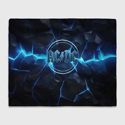 Плед флисовый ACDC ледяная текстура, цвет: 3D-велсофт