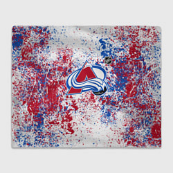 Плед флисовый Colorado Avalanche NHL white, цвет: 3D-велсофт