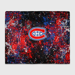 Плед флисовый Montreal Canadiens NHL black, цвет: 3D-велсофт
