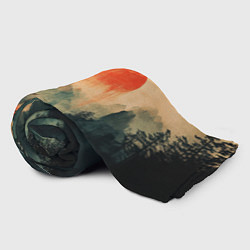 Плед флисовый Старый Японский монастырь, цвет: 3D-велсофт — фото 2