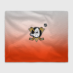 Плед флисовый Анахайм Дакс - оранжевая геометрия, цвет: 3D-велсофт