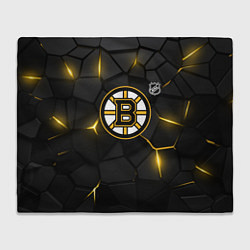 Плед флисовый Бостон Брюинз - плиты с подсветкой, цвет: 3D-велсофт