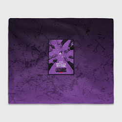 Плед флисовый Lazarus: Violet Pattern, цвет: 3D-велсофт