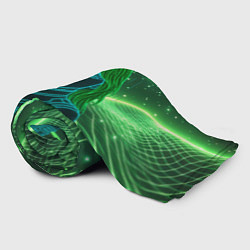 Плед флисовый Билли Айлиш из неона, цвет: 3D-велсофт — фото 2