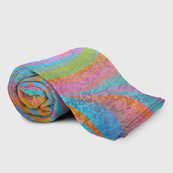 Плед флисовый Абстракция - multicolored curves, цвет: 3D-велсофт — фото 2