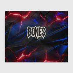 Плед флисовый Логотип Bones из земли, цвет: 3D-велсофт
