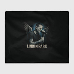 Плед флисовый Chester Bennington - Angel, цвет: 3D-велсофт