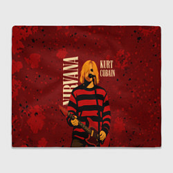 Плед флисовый Нирвана, гранж из 90-х, цвет: 3D-велсофт